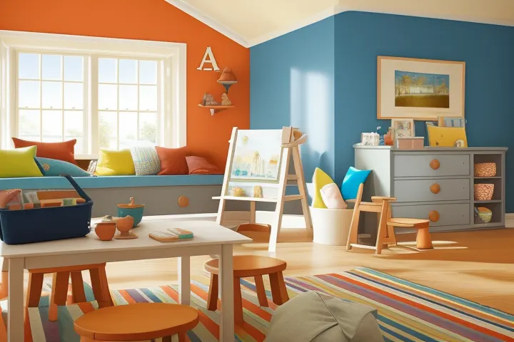 разноцветная детская комната